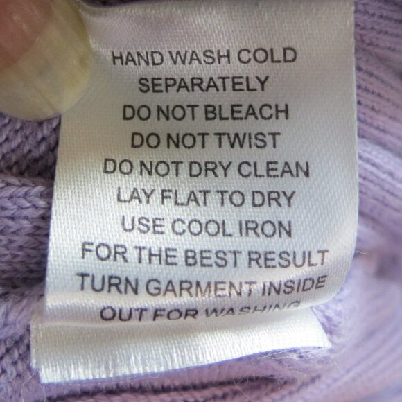 600 West Orchid Ribbed Knit Turtleneck Sweater Medium - Picture 9 of 9